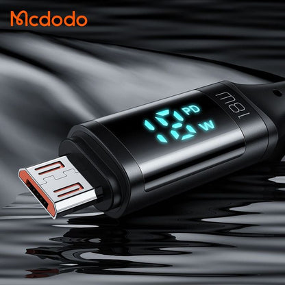 Mcdodo 18W Digital Watt Display Fast Charging Cable USB-A USB-Micro Cable